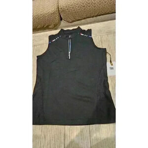 PGA Tour Women's Heathered Blue Tank Top Size M Keyhole Back NWT